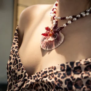 Crimson Orchid Necklace